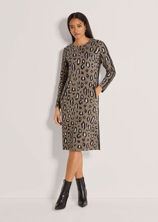 Jacquard-Kleid mit Leopardenmuster und Strass thumbnail 3