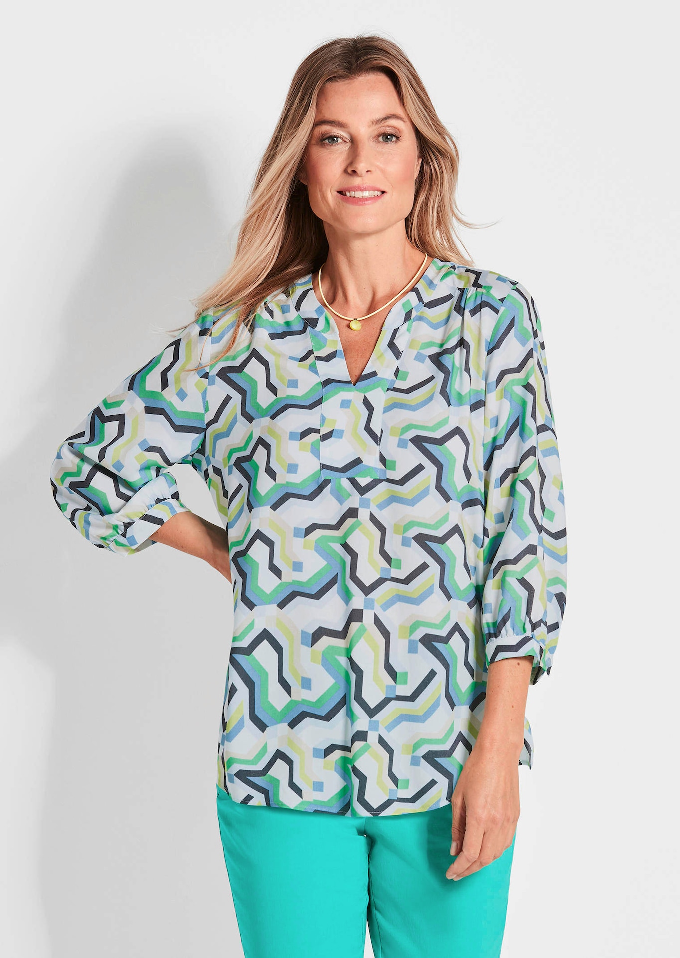 Bluse im Tunikastil