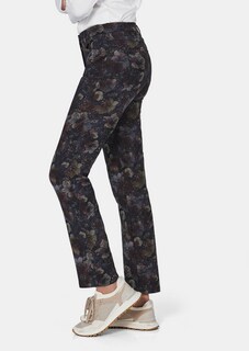 Gedessineerde broek met uniek bloemenpatroon thumbnail 4