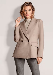Doppelreihiger Blazer mit Ziersteppnähten thumbnail 2