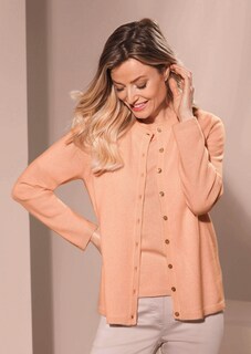 Kaschmirstrickjacke mit Rundhalsausschnitt thumbnail 7