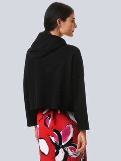 Rok met bloemenprint en zijstreep thumbnail 5