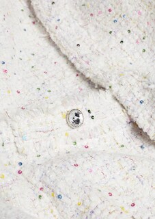 Blazer en tissu bouclette de qualité et paillettes thumbnail 4