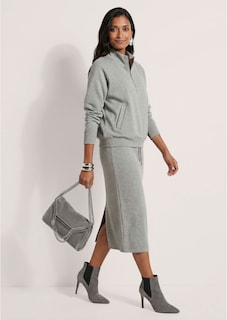 Sweatshirt mit Stehkragen und Zipper thumbnail 5
