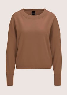 Kurzer Oversize-Pullover mit Kaschmir thumbnail 7