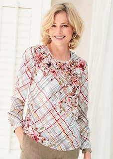 Knitterfreie Bluse mit wunderschönem Druck thumbnail 1