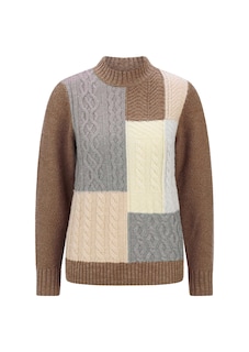 Strickpullover mit Intarsienmuster und Stehkragen thumbnail 6