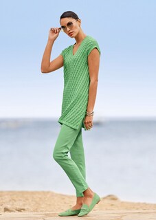 Baumwollpullover mit 3D-Zopfmuster-Mix thumbnail 1