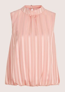 Ärmellose Bluse mit zarten Streifen thumbnail 7