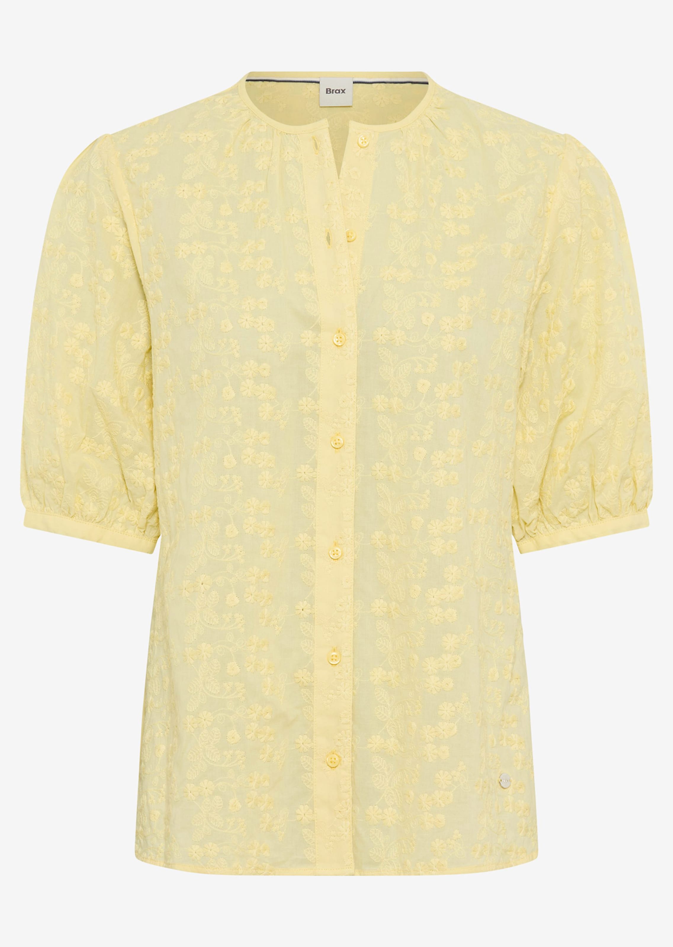 Blouse pur coton avec broderie florale