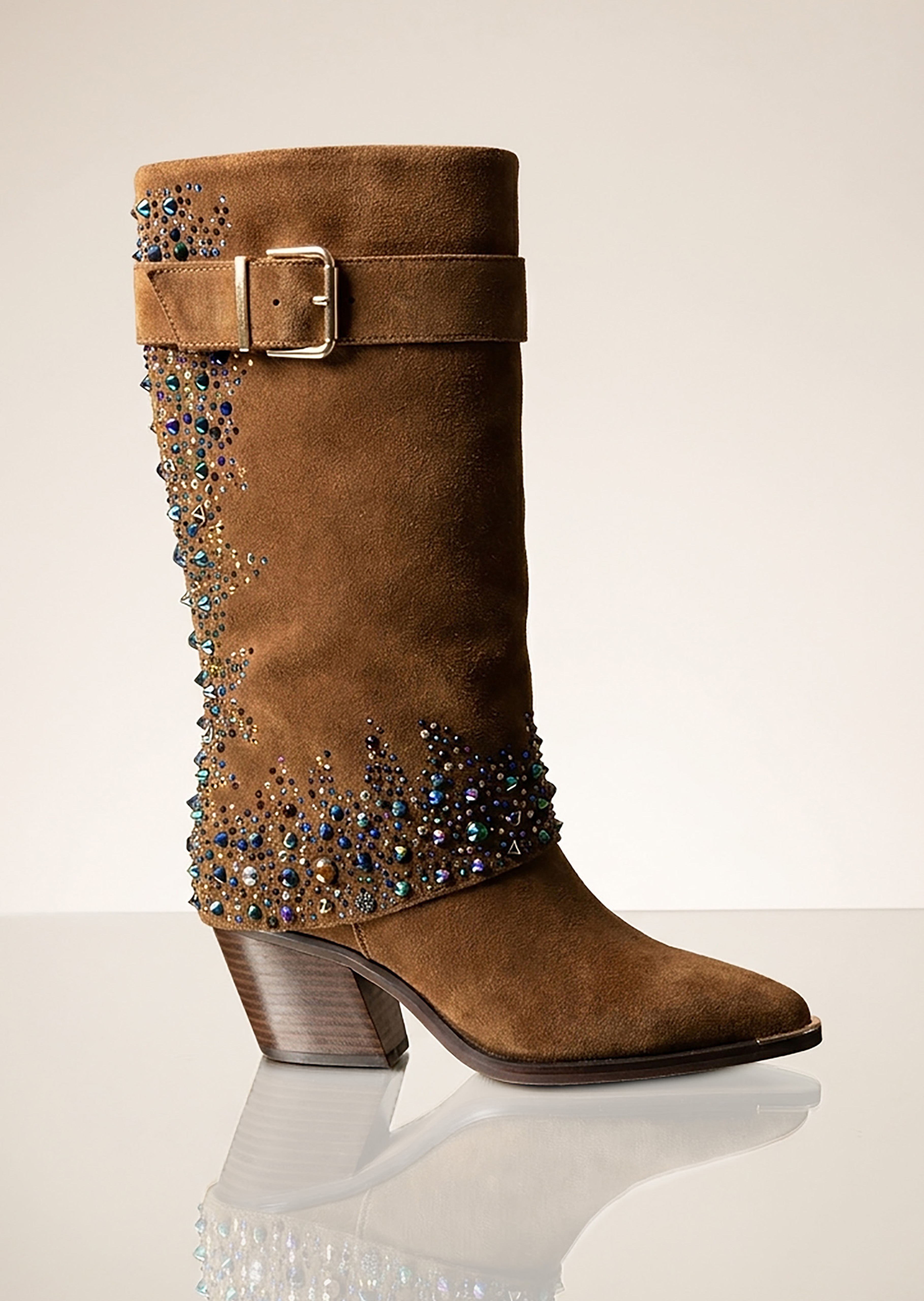 Leren laarzen in cowboystijl