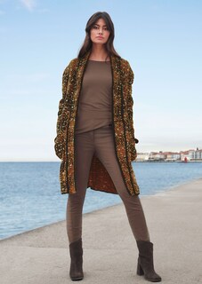 Wildleder-Stiefelette mit Blockabsatz thumbnail 1