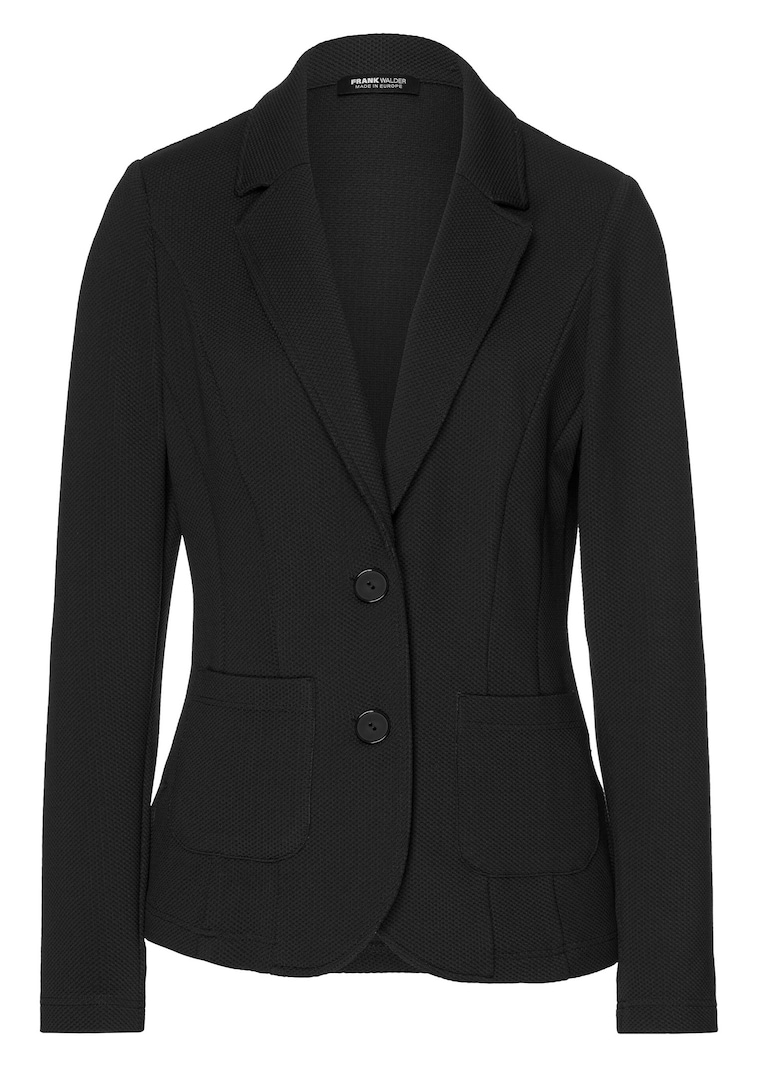 Jerseyblazer aus Strukturware mit Taschen