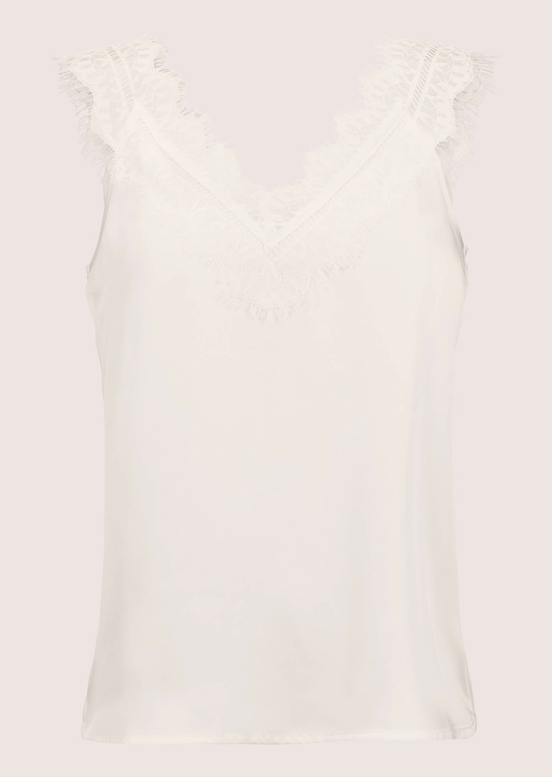 Satin top with lace