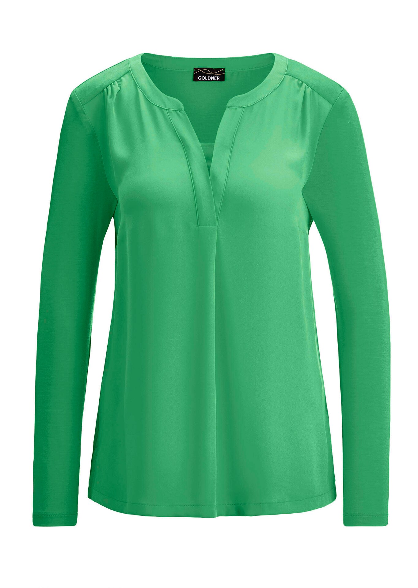 Élégante blouse en jersey et mousseline