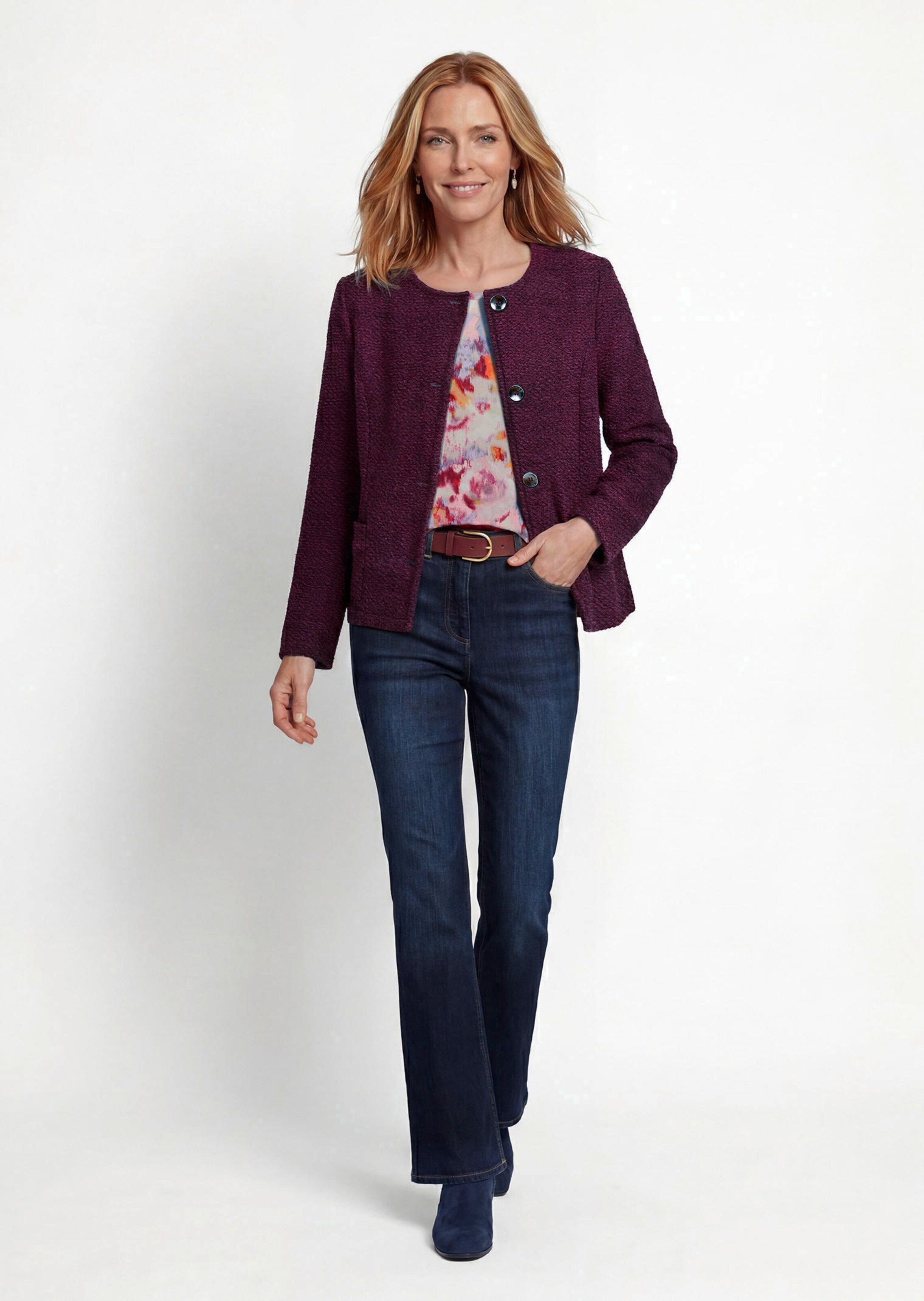 Blazer féminin à l'aspect bouclette thumbnail 2