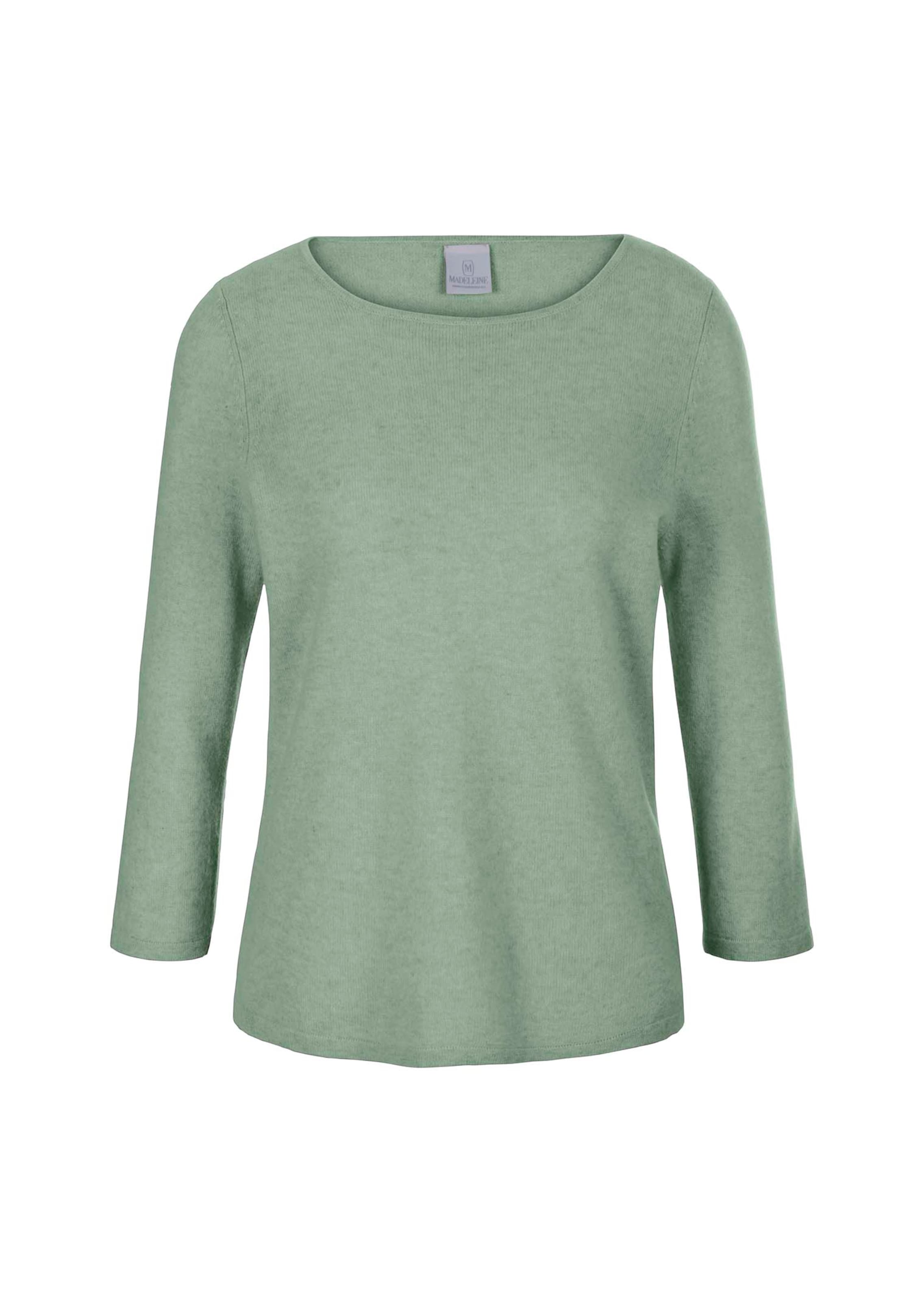 Kaschmirpullover mit U-Boot-Ausschnitt