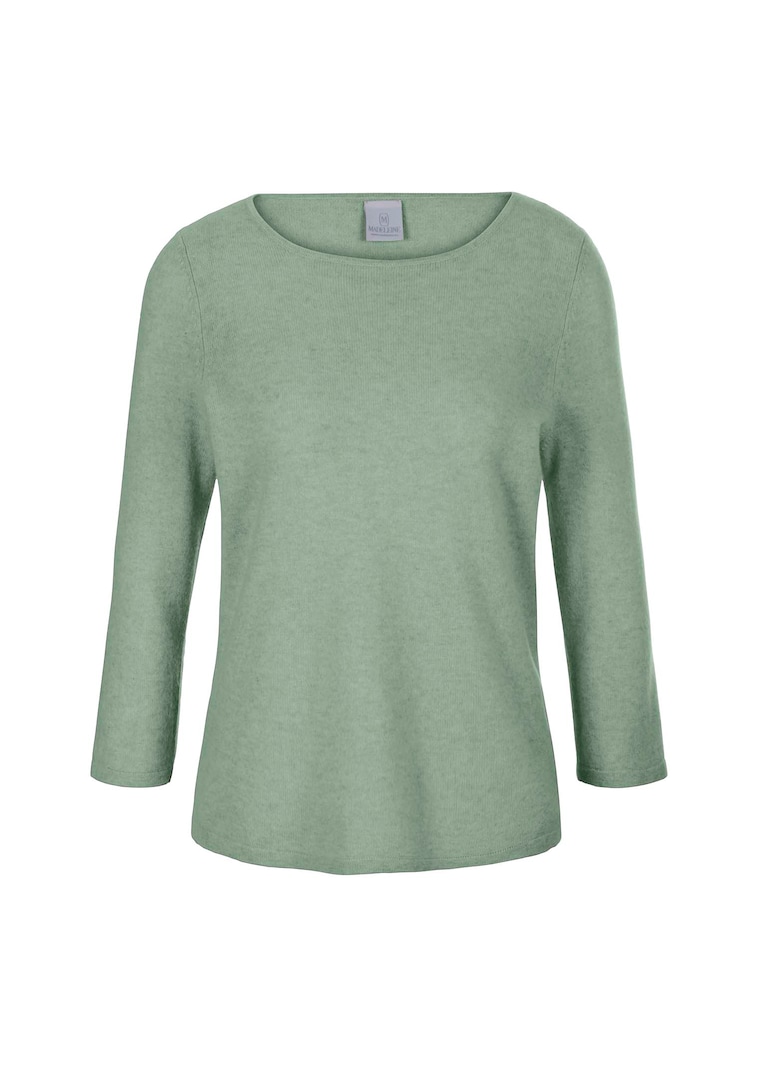 Kaschmirpullover mit U-Boot-Ausschnitt