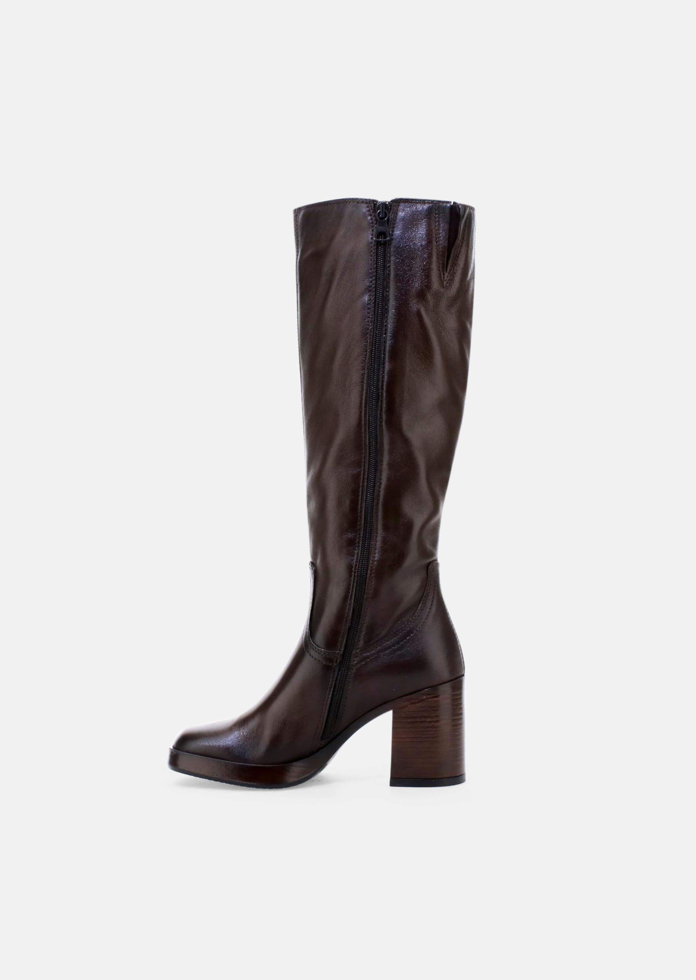 Stiefel aus Leder mit Plateausohle