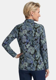 Langarmshirt mit Stehkragen und Blumenmuster thumbnail 3