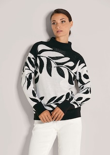 Jacquard-Pullover mit floralem Muster thumbnail 2