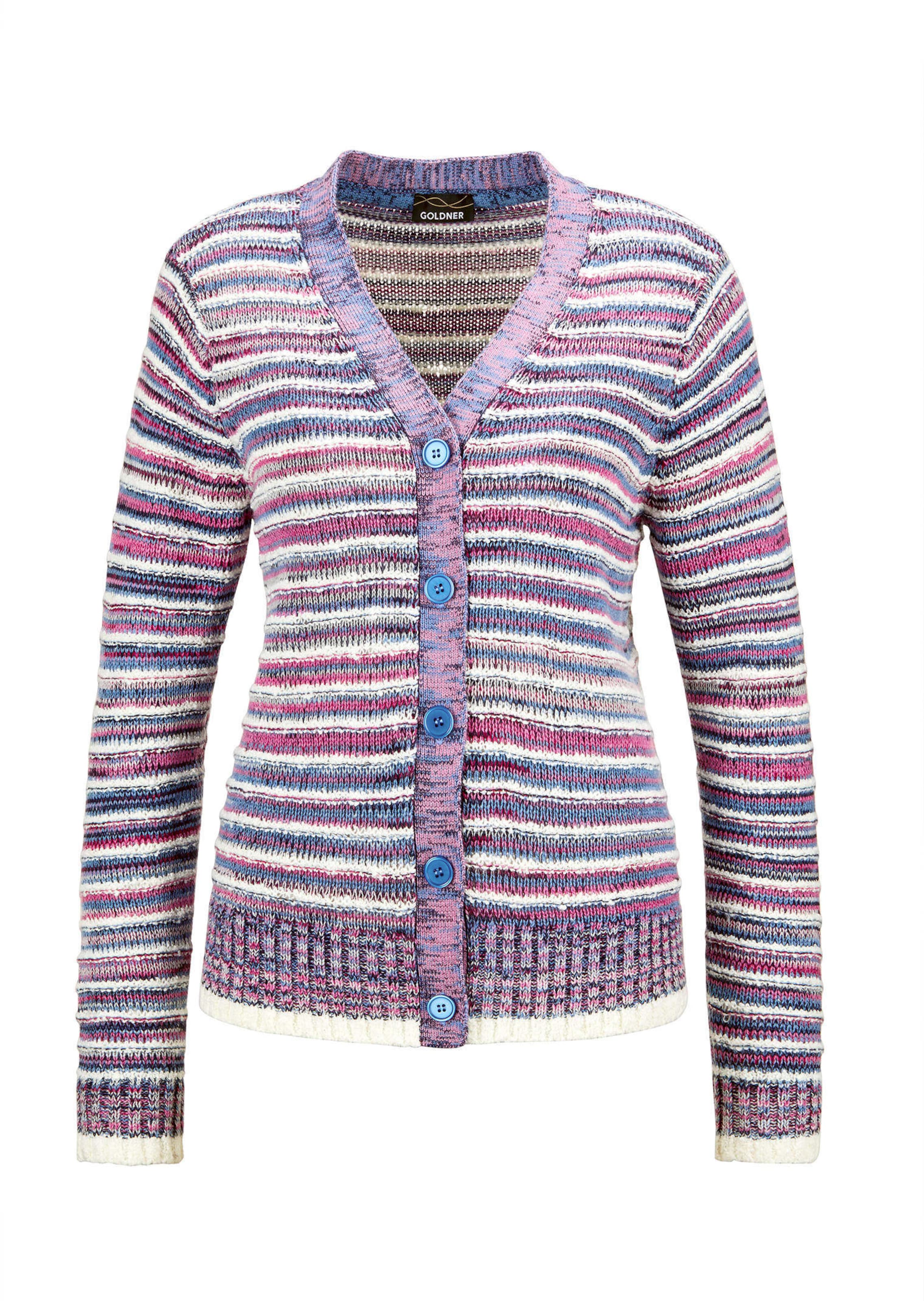 Tricot jasje met meerkleurig streepdessin