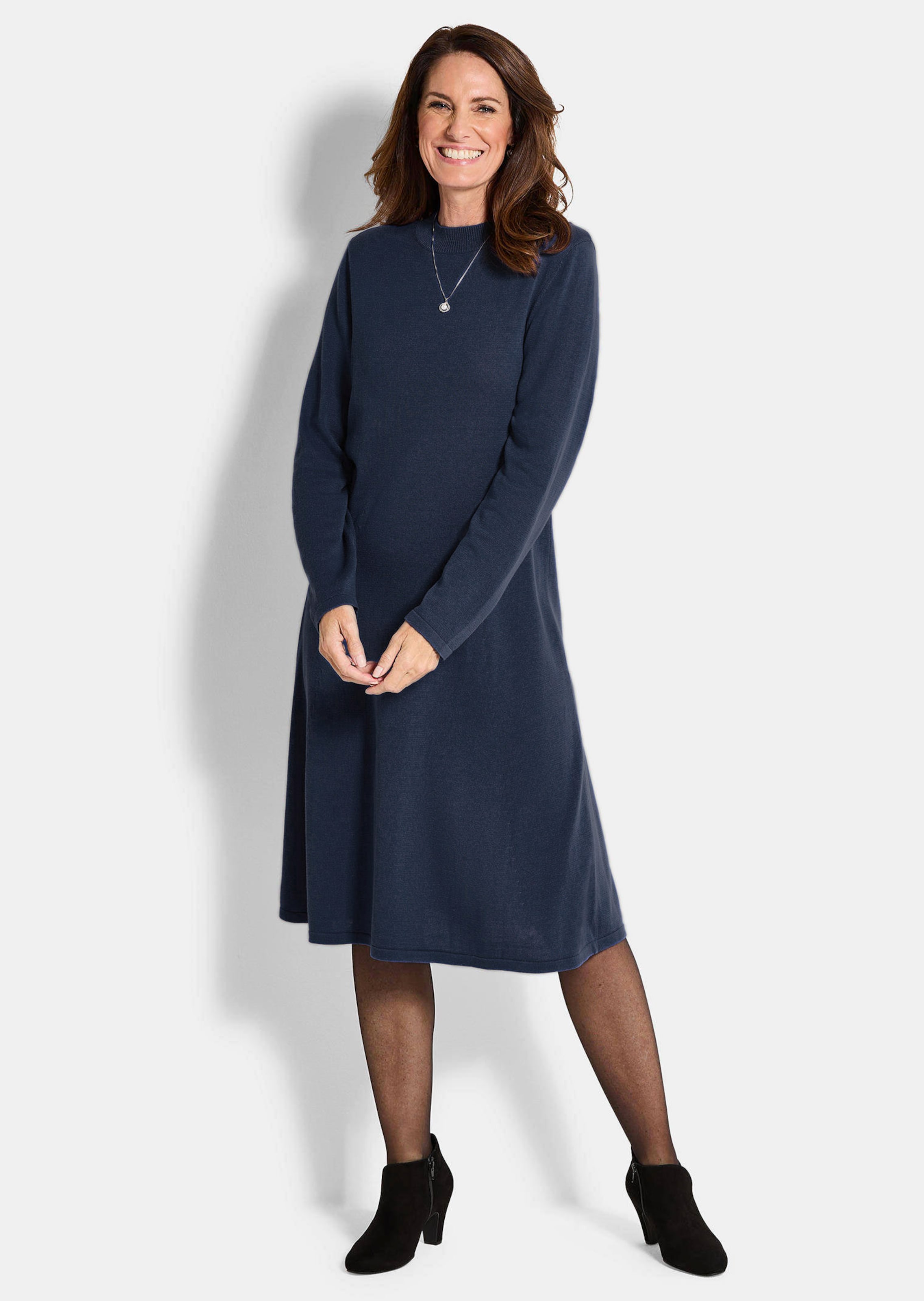 Strickkleid in femininer A-Linie