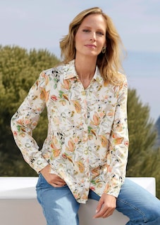 Overhemdblouse van viscose, met bloemenmotief thumbnail 7