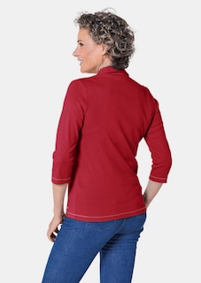 Basic poloshirt met borduursel van puur katoen thumbnail 3