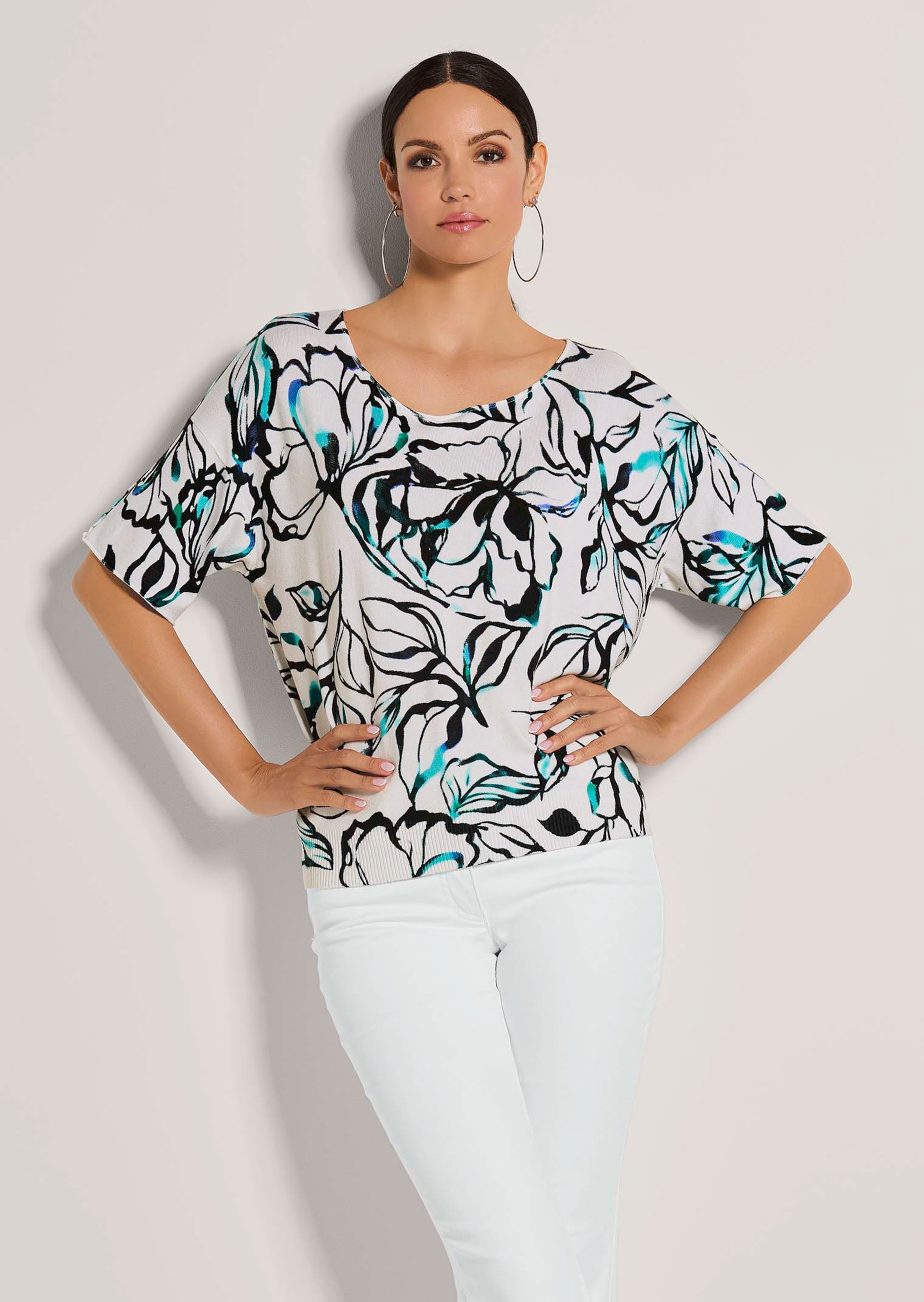 Rundhals-Pullover aus Feinstrick