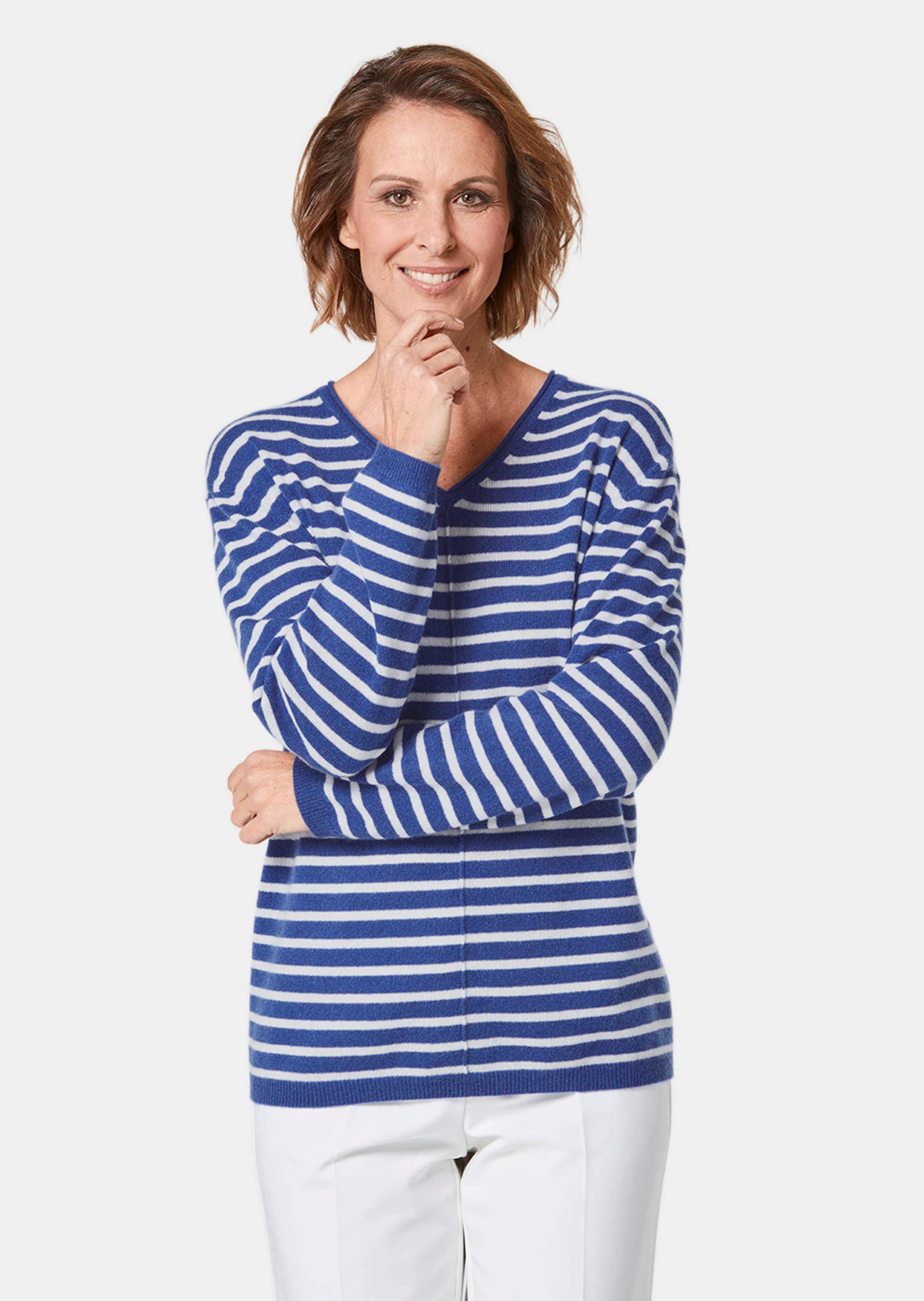 Pullover van kasjmier met V-hals