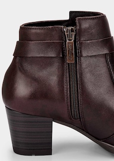 Stiefeletten aus Glattleder mit Zierelement thumbnail 3