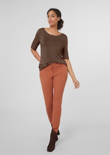 T-shirt with rounded neckline and 1/2-length sleeves thumbnail 3