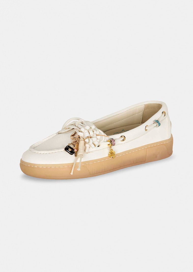 Leather lace-up loafers