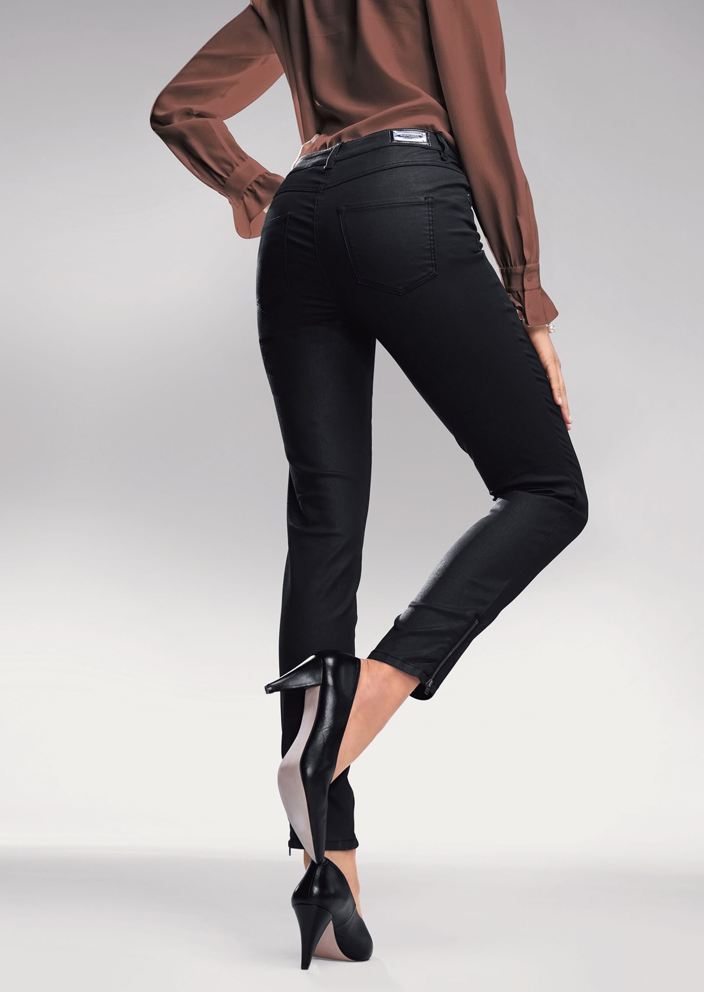 Beschichtete Skinny-Jeans