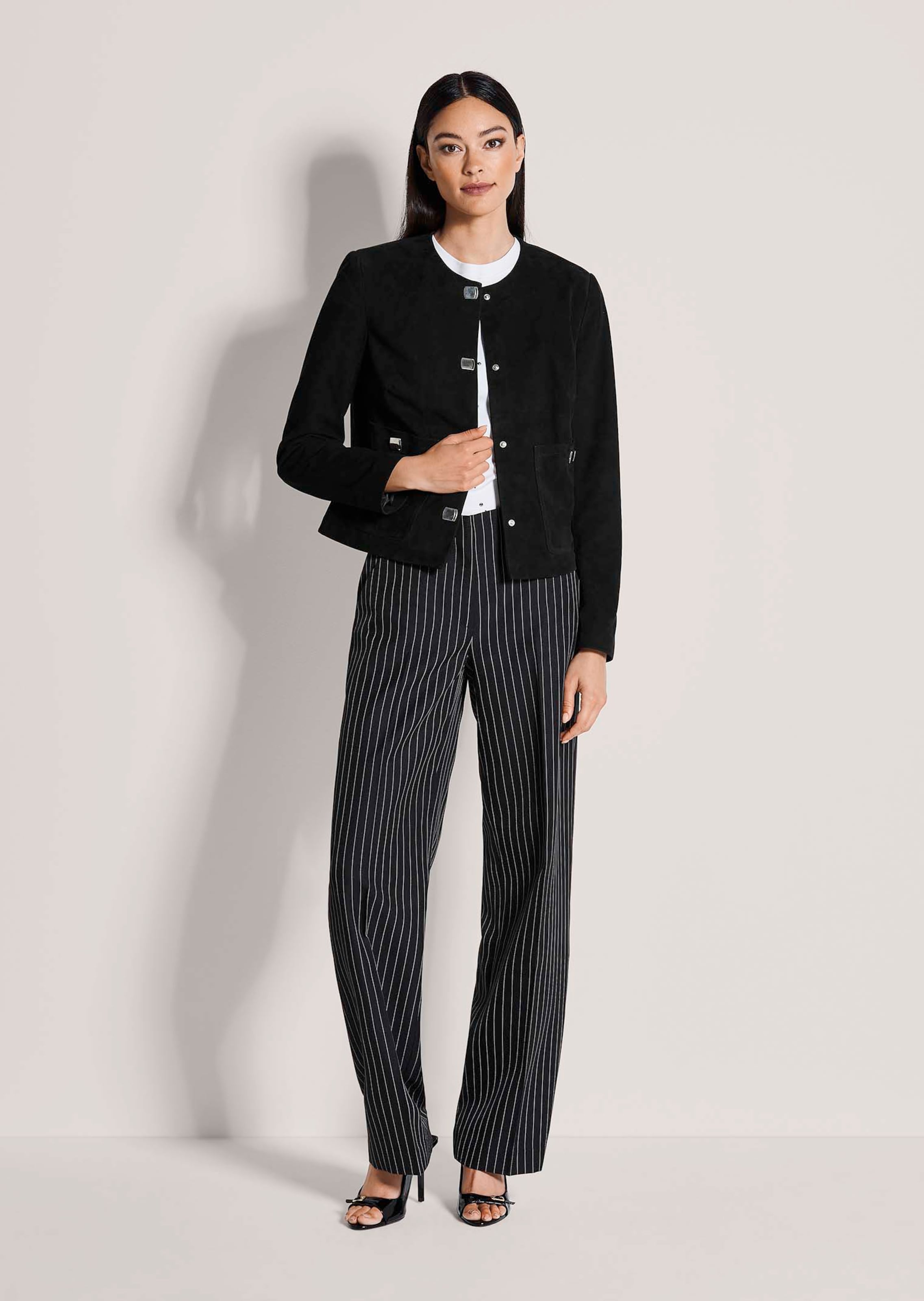 Veste. Cuir velours de chèvre