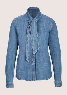 Jeansbluse mit Schluppe thumbnail 7