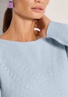Pullover mit Kaschmir und Strukturstrick thumbnail 6