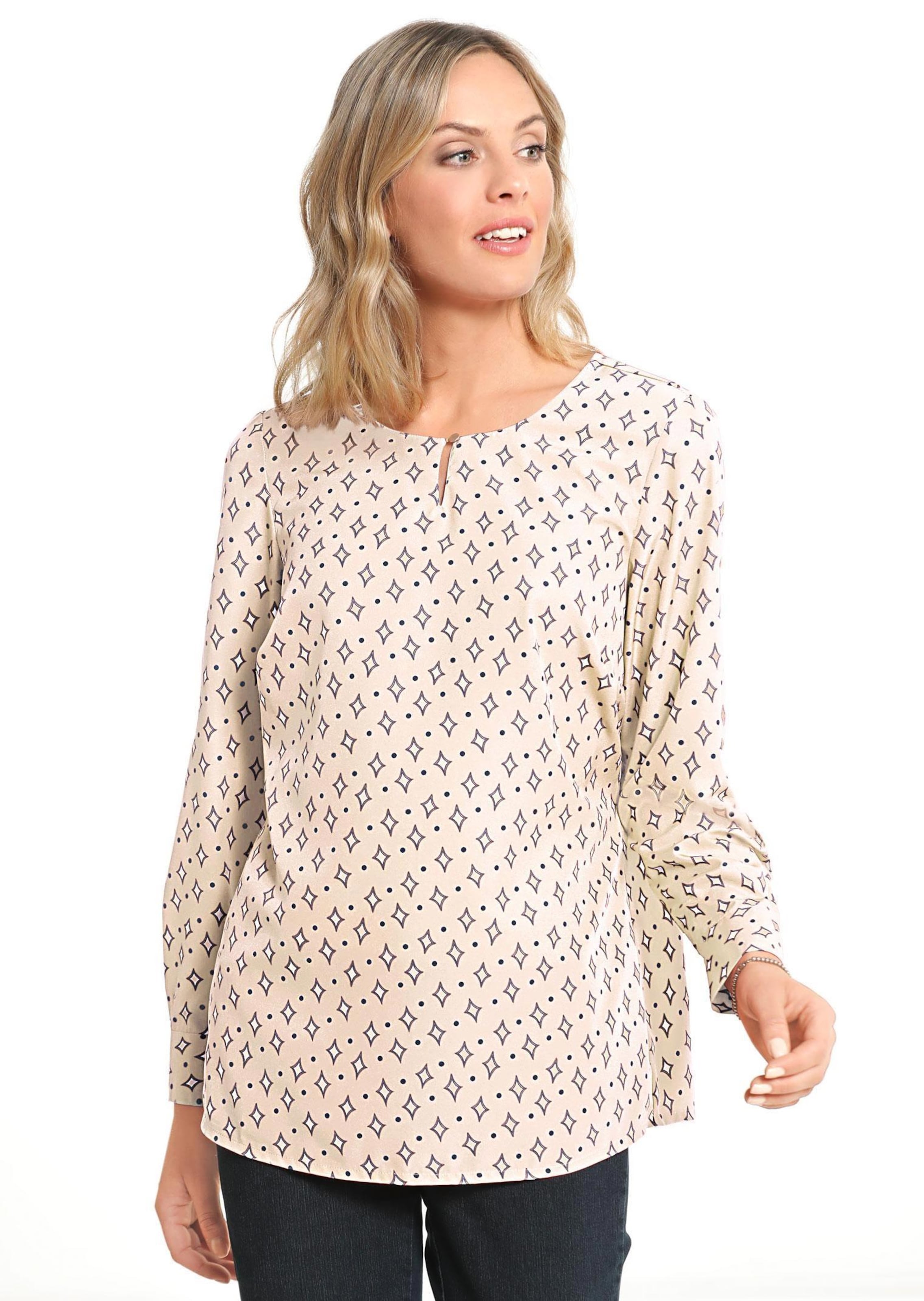 Druckbluse aus fließendem Material