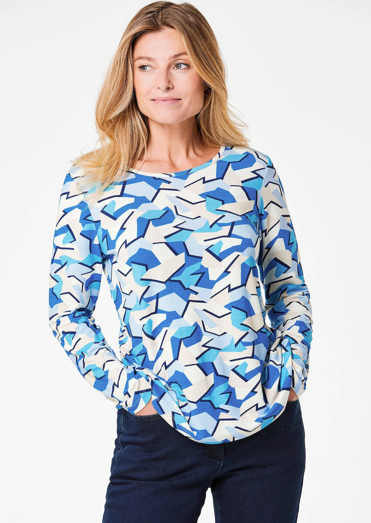 Langarmshirt mit auffälligem Muster