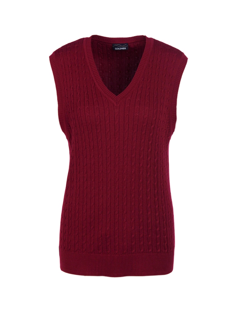 Slip-over met tijdloos kabelpatroon