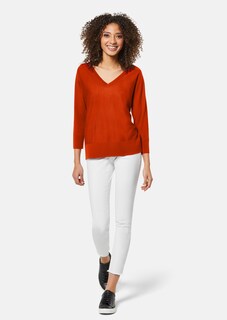 Jumper with V-neck and 3/4 sleeves thumbnail 3