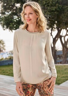 Blusenshirt mit schimmernder Ausschnittblende thumbnail 7