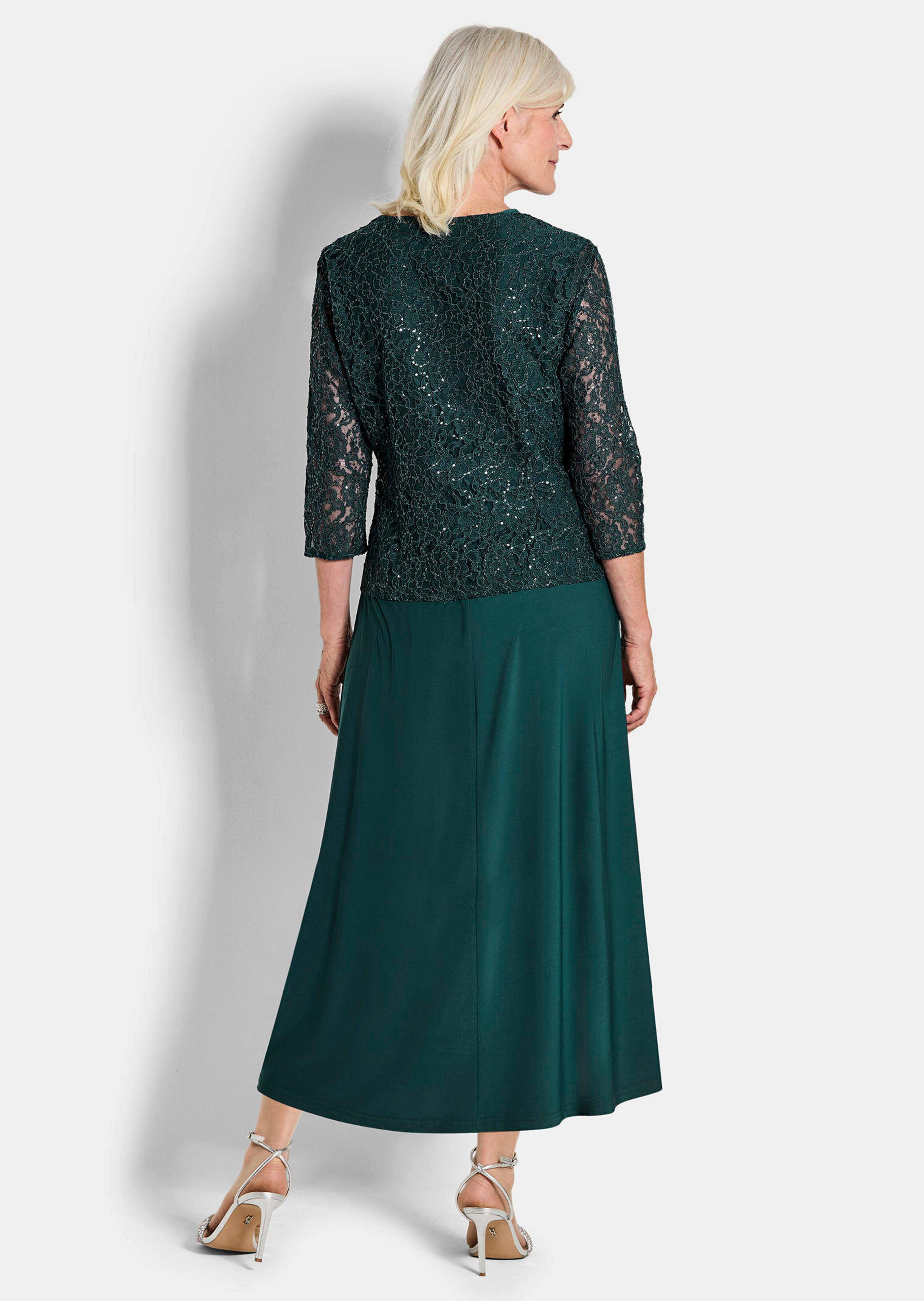 Kleid mit paillettenbesetzter Spitzenjacke thumbnail 3