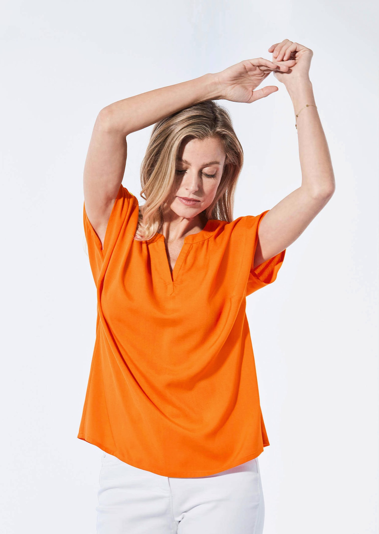 Blouse met tuniekhals