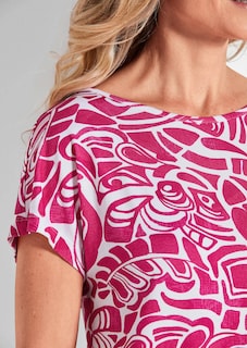 Gedessineerd shirt van katoen-jersey thumbnail 5