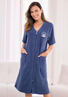 Robe de chambre en tissu éponge zippée thumbnail 5