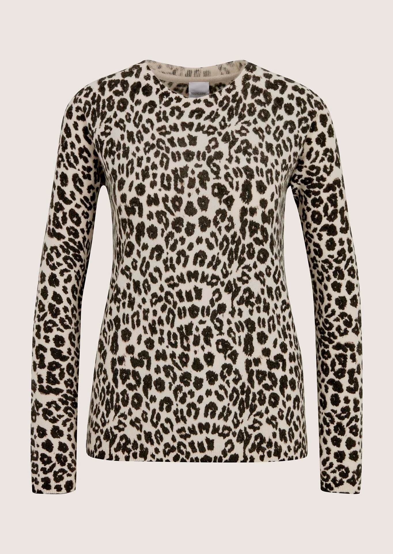 Kaschmirpullover mit Leopardenmuster