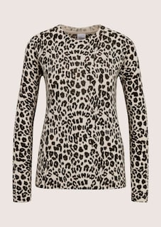 Kaschmirpullover mit Leopardenmuster thumbnail 7