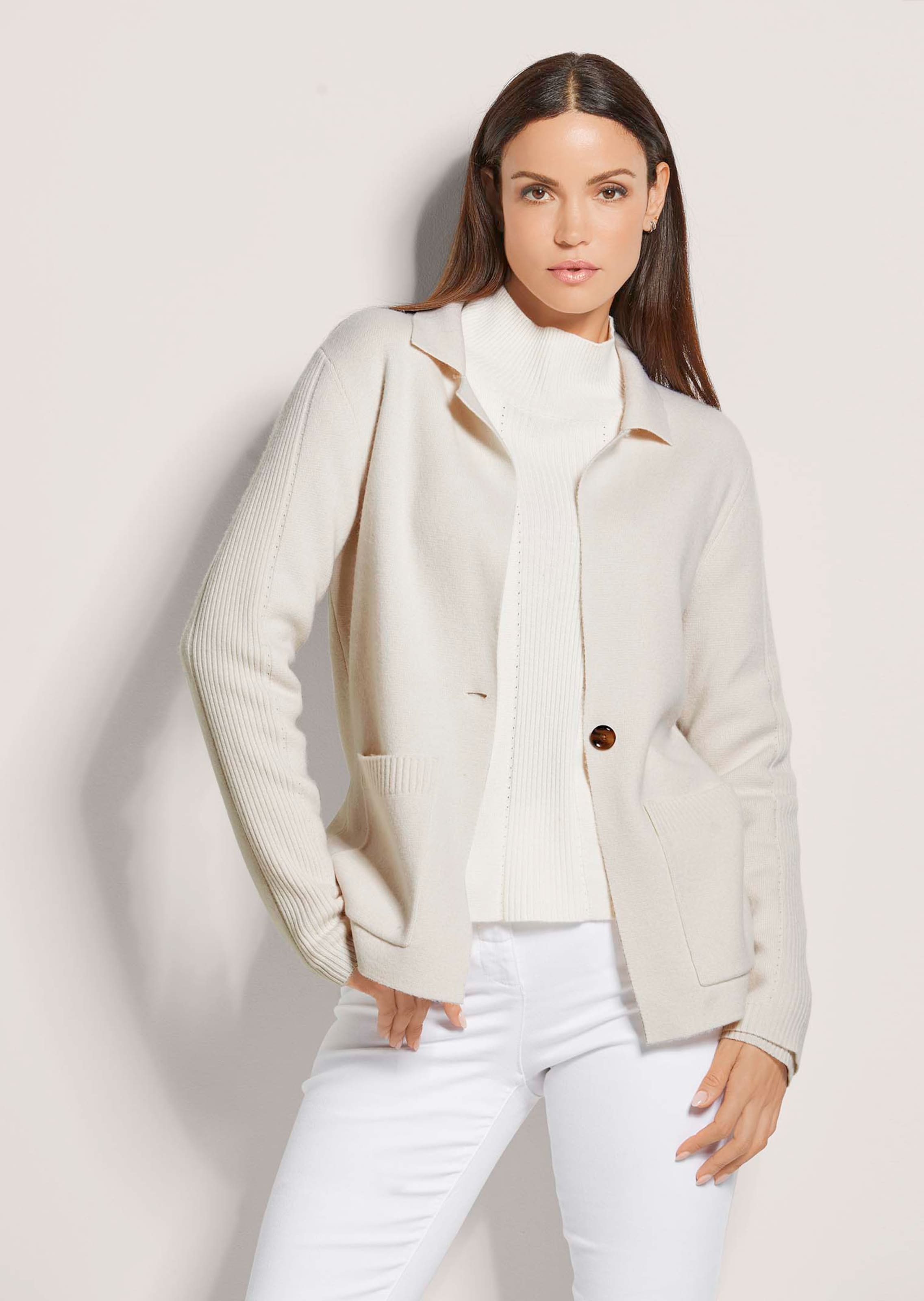 Gebreide blazer met kasjmier